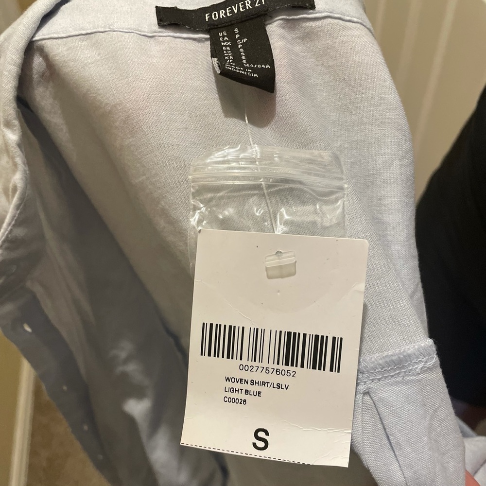 Brand New Light Blue Button Up Shirt